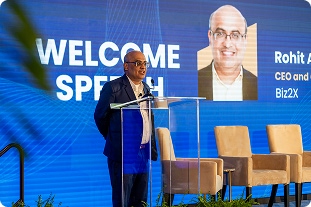 Welcome speech event screen